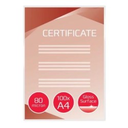 GBC FUNDAS DE PLASTIFICAR 2X80 MICRAS A4 BRILLO -PACK 100U-