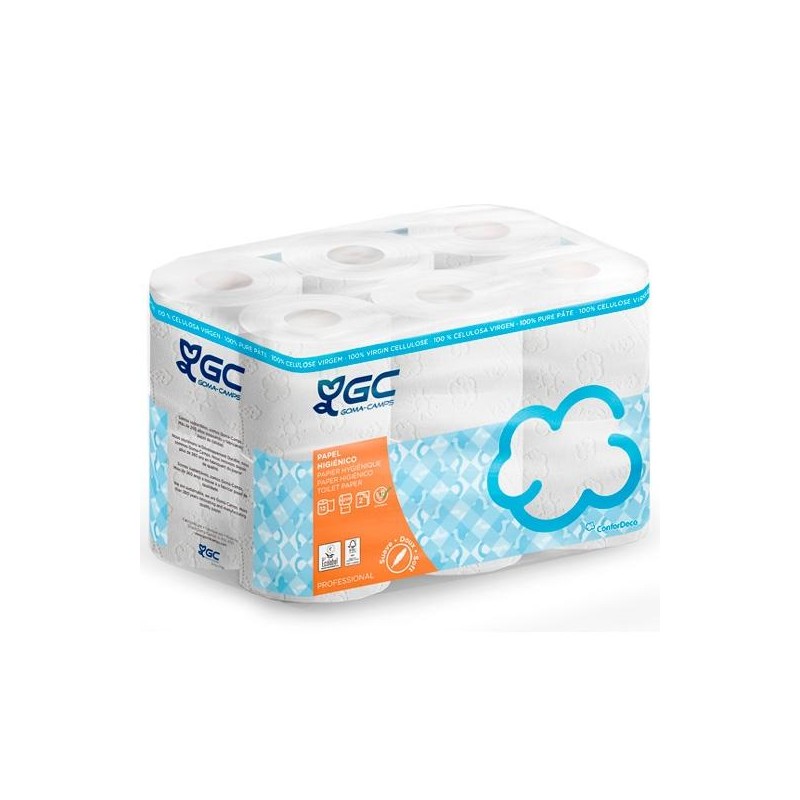 GC CONFORDECO PAPEL HIGIÉNICO 200/22,4M FSC DOBLE CAPA PACK 12 ROLLOS BLANCO
