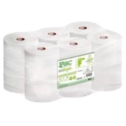 GC ECOLOGIC+ PAPEL HIGIÉNICO INDUSTRIAL RECICLADO 2 CAPAS Ø170MM 124MT PACK 18 ROLLOS