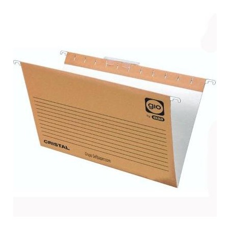 GIO CARPETA COLGANTE FOLIO PROLONGADO VISOR CORTO CRISTAL LOMO V KRAFT BICOLOR