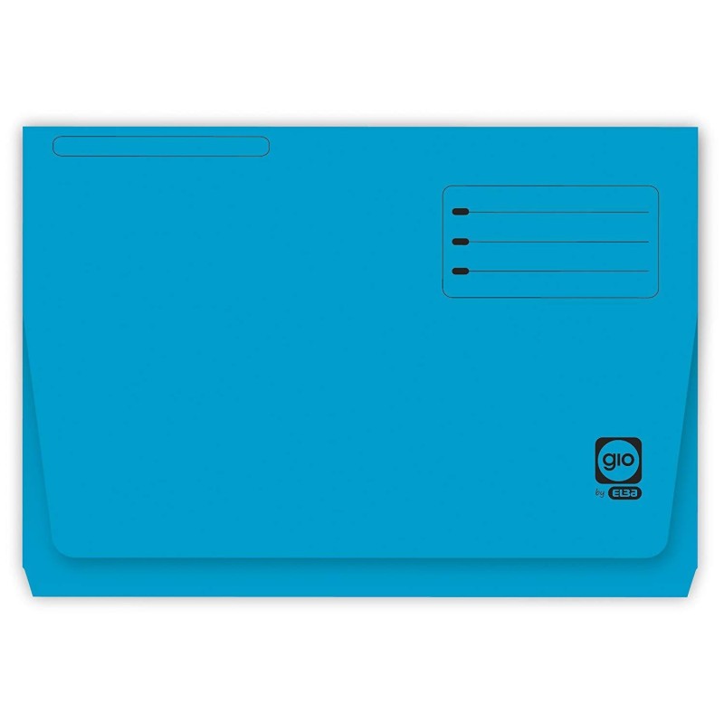 GIO SUBCARPETA CON BOLSA Y SOLAPA AZUL INTENSO CARTULINA FOLIO 320GR -25U-