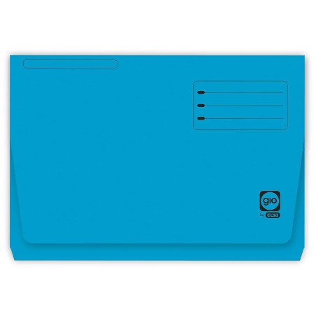 GIO SUBCARPETA CON BOLSA Y SOLAPA AZUL INTENSO CARTULINA FOLIO 320GR -25U-