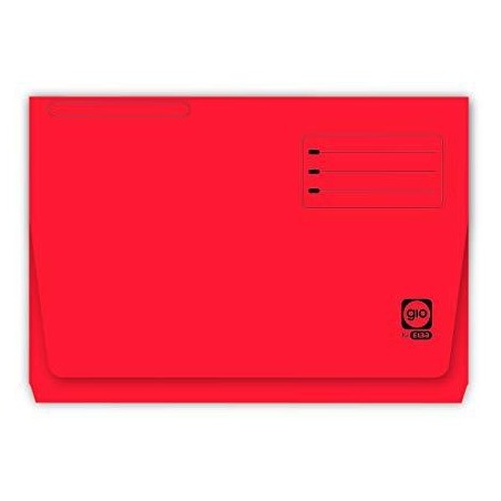 GIO SUBCARPETA CON BOLSA Y SOLAPA ROJO INTENSO CARTULINA FOLIO 320GR -25U-