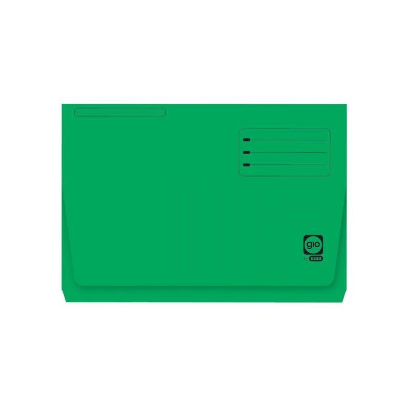 GIO SUBCARPETA CON BOLSA Y SOLAPA VERDE INTENSO CARTULINA FOLIO 320GR -25U-
