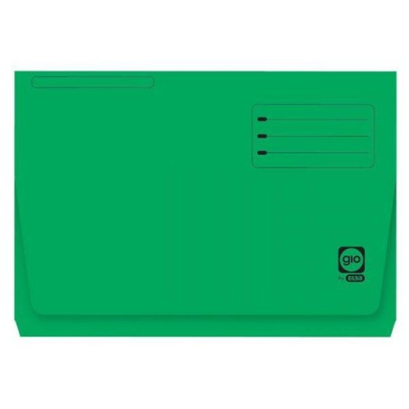 GIO SUBCARPETA CON BOLSA Y SOLAPA VERDE INTENSO CARTULINA FOLIO 320GR -25U-