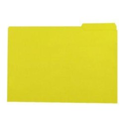 GIO SUBCARPETA CON PESTAÑA LATERAL IZQUIERDA FOLIO CARTULINA 250GR AMARILLO INTENSO -50U-