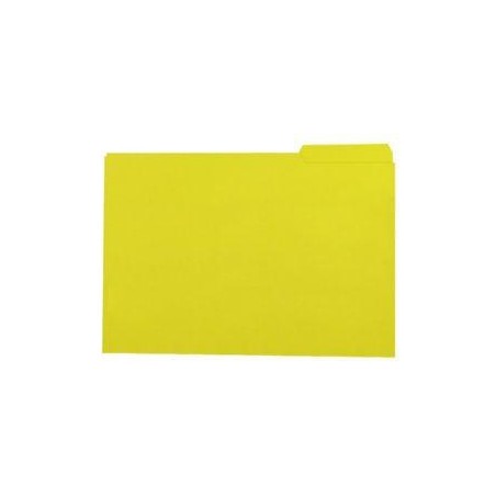 GIO SUBCARPETA CON PESTAÑA LATERAL IZQUIERDA FOLIO CARTULINA 250GR AMARILLO INTENSO -50U-
