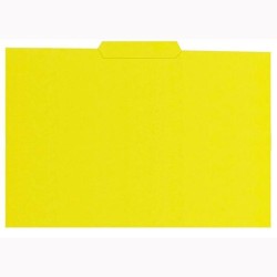 GIO SUBCARPETA CON PESTAÑA CENTRAL FOLIO CARTULINA 250GR AMARILLO INTENSO -50U-