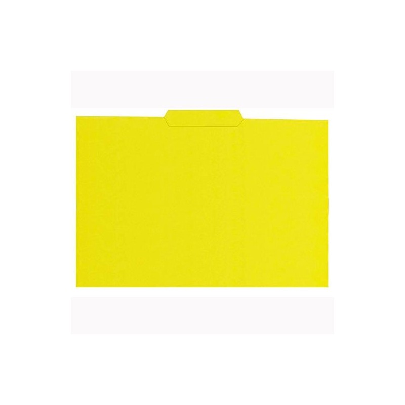 GIO SUBCARPETA CON PESTAÑA CENTRAL FOLIO CARTULINA 250GR AMARILLO INTENSO -50U-