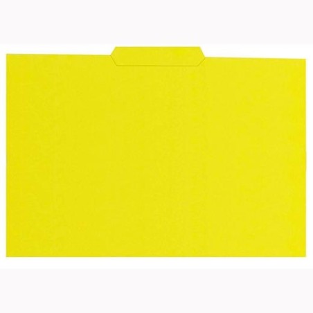 GIO SUBCARPETA CON PESTAÑA CENTRAL FOLIO CARTULINA 250GR AMARILLO INTENSO -50U-