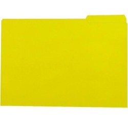 GIO SUBCARPETA CON PESTAÑA LATERAL DERECHA FOLIO CARTULINA 250GR AMARILLO INTENSO -50U-