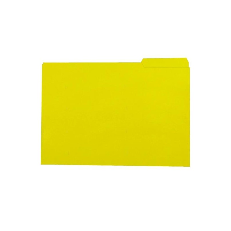GIO SUBCARPETA CON PESTAÑA LATERAL DERECHA FOLIO CARTULINA 250GR AMARILLO INTENSO -50U-