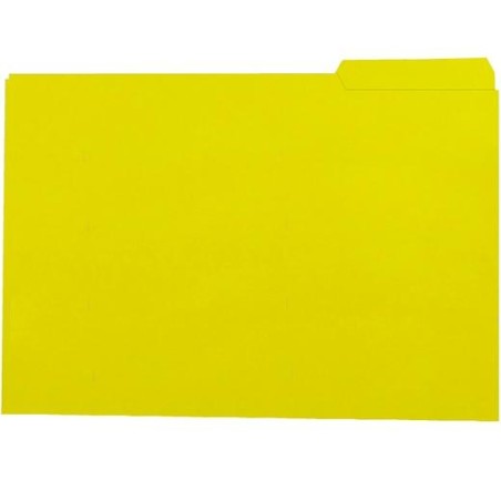 GIO SUBCARPETA CON PESTAÑA LATERAL DERECHA FOLIO CARTULINA 250GR AMARILLO INTENSO -50U-