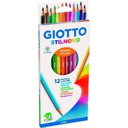 GIOTTO LÁPICES DE COLORES STILNOVO C/SURTIDOS INTENSOS ESTUCHE 12 UD