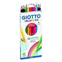 GIOTTO LÁPICES DE COLORES COLORS 3.0 SURTIDOS ESTUCHE 12 UD