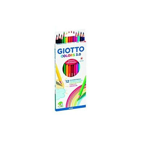 GIOTTO LÁPICES DE COLORES COLORS 3.0 SURTIDOS ESTUCHE 12 UD