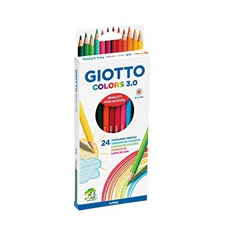 GIOTO LÁPICES DE COLORES COLORS 3.0 SURTIDOS ESTUCHE 24 UD