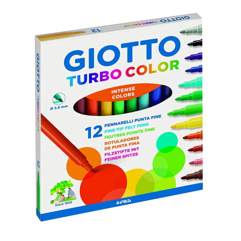 GIOTTO ROTULADORES TURBO COLOR SURTIDOS ESTUCHE 12 UD