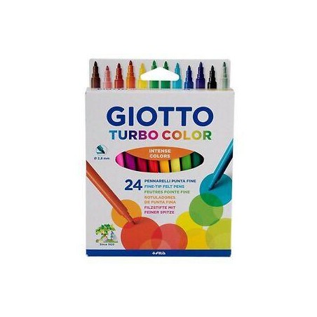 GIOTTO ROTULADORES TURBO COLOR SURTIDOS ESTUCHE 24 UD