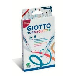 GIOTTO ROTULADORES TURBO GLITTER COLORES SURTIDOS ESTUCHE 8 UD