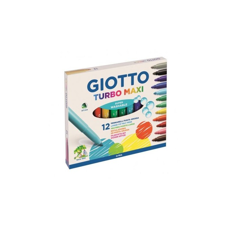 GIOTTO ROTULADORES TURBO MAXI C/SURTIDOS ESTUCHE 12 UD