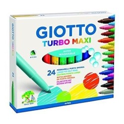 GIOTTO ROTULADORES TURBO MAXI COLORES SURTIDOS ESTUCHE 24 UD