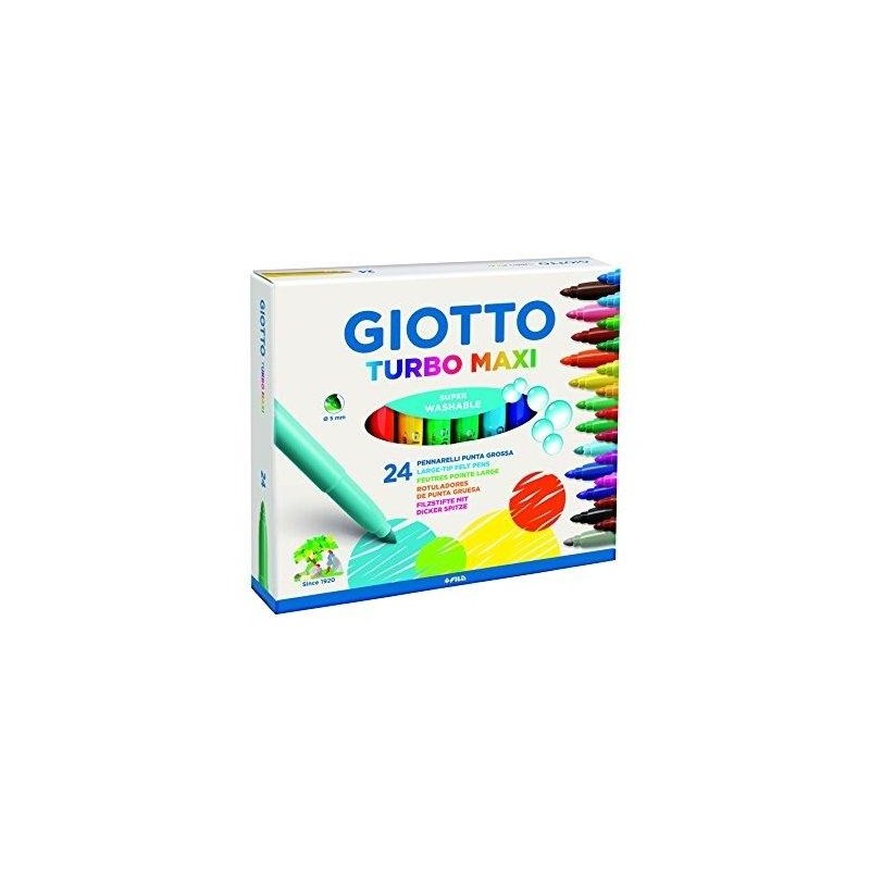 GIOTTO ROTULADORES TURBO MAXI COLORES SURTIDOS ESTUCHE 24 UD