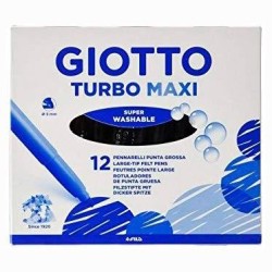 GIOTTO ROTULADORES TURBO MAXI AMARILLO ESTUCHE 12 UD