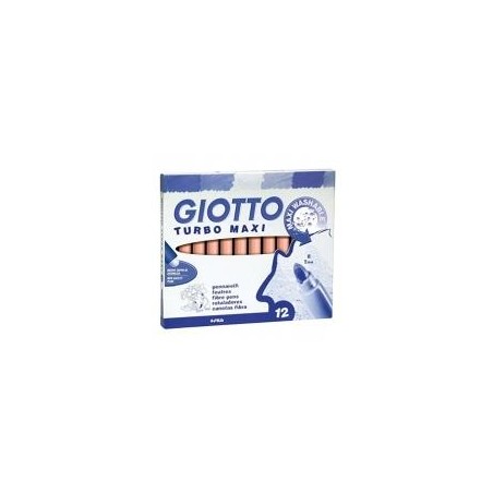 GIOTTO ROTULADORES TURBO MAXI MARRON ESTUCHE 12 UD