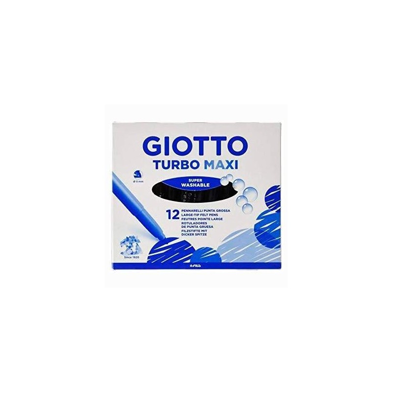 GIOTTO ROTULADORES TURBO MAXI NEGRO ESTUCHE 12 UD
