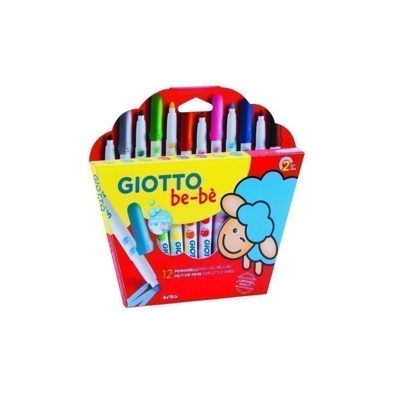 GIOTTO ROTULADORES BE-BÉ SÚPER COLORES SURTIDOS ESTUCHE 12 UD