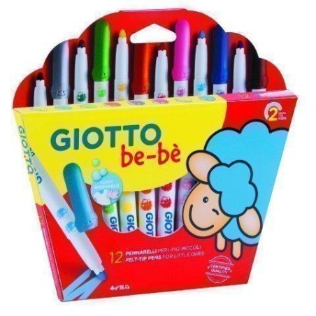 GIOTTO ROTULADORES BE-BÉ SÚPER COLORES SURTIDOS ESTUCHE 12 UD