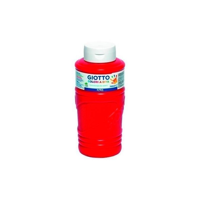 GIOTTO PINTURA DE DEDOS DE 750 ML COLOR ROJO