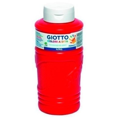 GIOTTO PINTURA DE DEDOS DE 750 ML COLOR ROJO