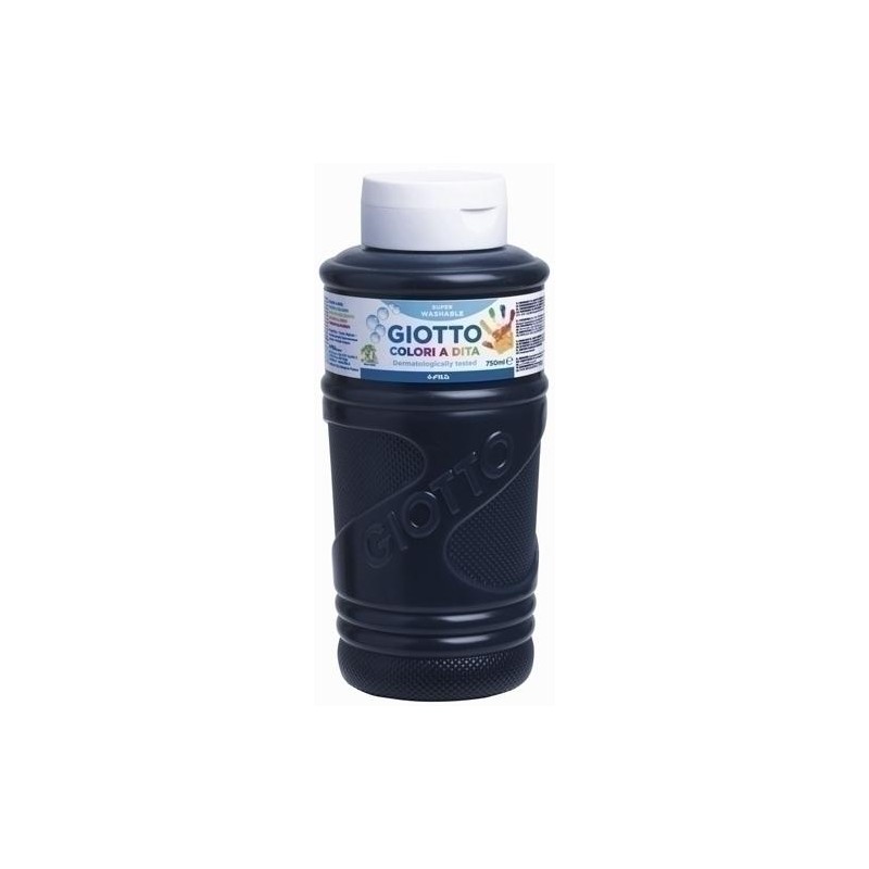 GIOTTO PINTURA DE DEDOS DE 750 ML COLOR NEGRO