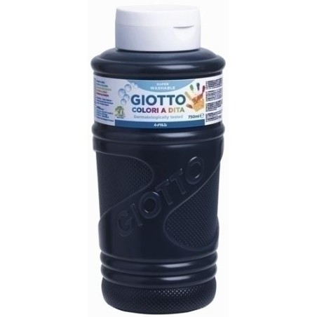 GIOTTO PINTURA DE DEDOS DE 750 ML COLOR NEGRO