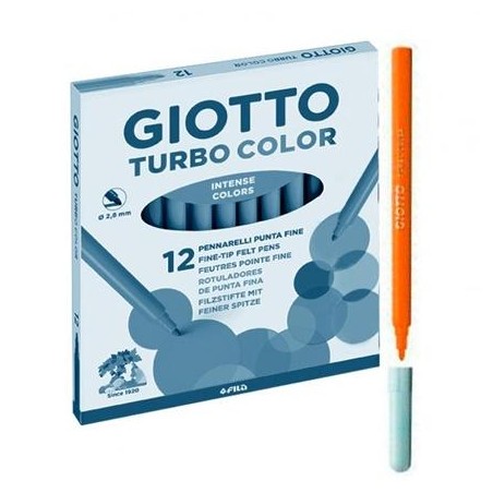 GIOTTO ROTULADORES TURBO COLOR NARANJA ESTUCHE 12 UD