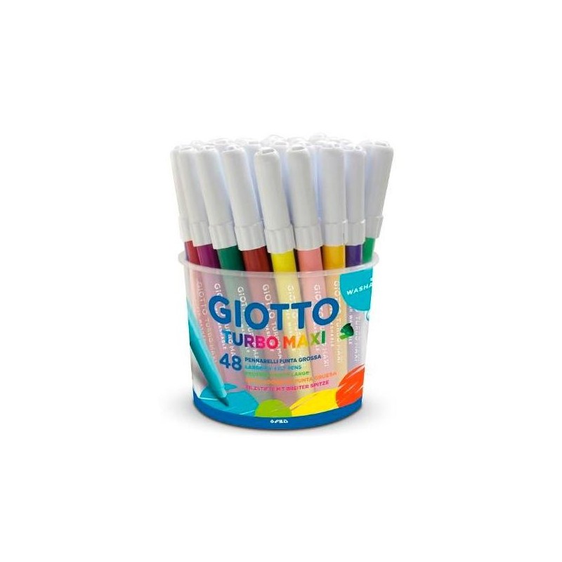GIOTTO ROTULADORES TURBO MAXI COLORES SURTIDOS BOTE 48 UD