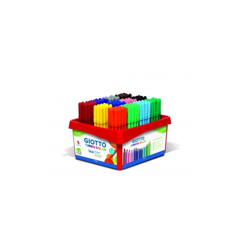 GIOTTO ROTULADORES TURBO COLOR SURTIDOS SCHOOLPACK 144 UD