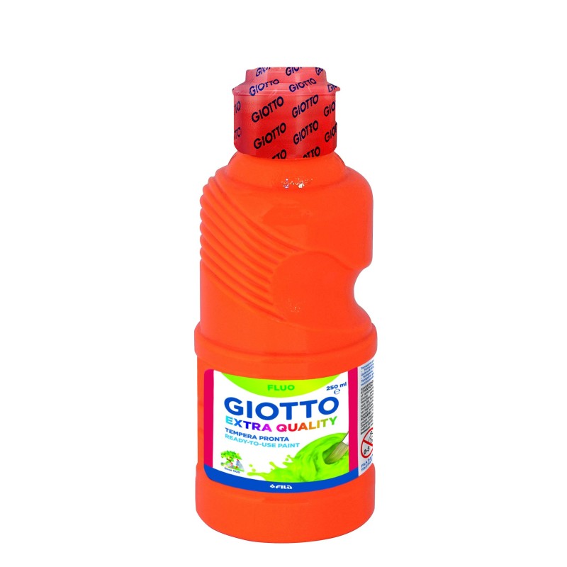 GIOTTO TÉMPERA FLUO NARANJA BOTELLA 250 ML