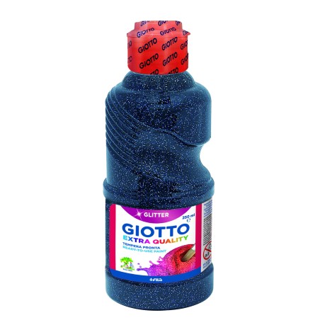 GIOTTO TÉMPERA GLITTER AZUL OSCURO BOTELLA 250 ML