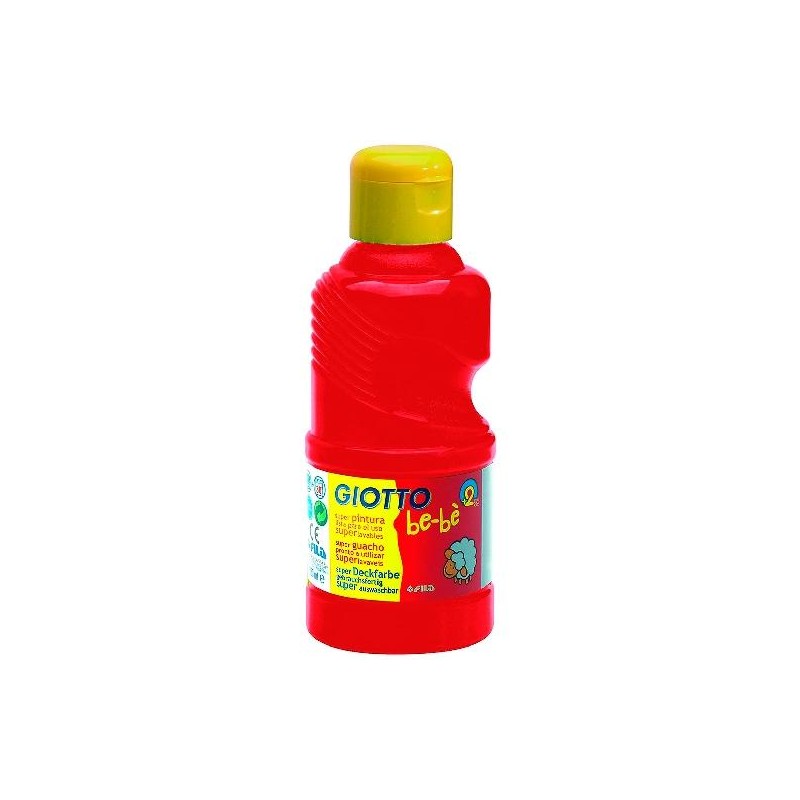 GIOTTO TÉMPERA BE-BÉ PARA NIÑOS ROJO BOTELLA 250ML