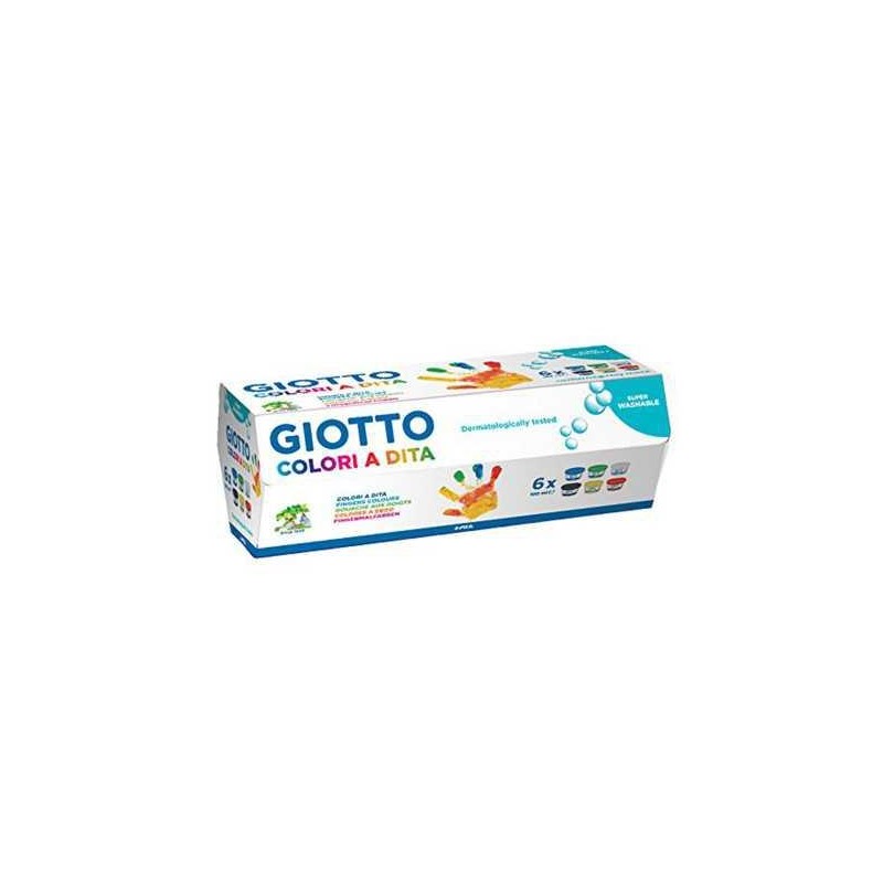 GIOTTO PINTURA DE DEDOS DE 100 ML COLORES ESTUCHE DE 6 BOTES