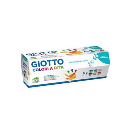 GIOTTO PINTURA DE DEDOS DE 100 ML COLORES ESTUCHE DE 6 BOTES