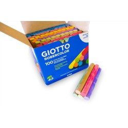 GIOTTO TIZAS ROBERCOLOR ANTIPOLVO COLORES SURTIDOS CAJA 100 UD