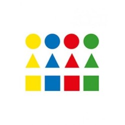 APLI GOMETS GEOMÉTRICOS PEQUEÑOS PERMANENTES COLORES SURTIDOS -BLISTER DE 12H-