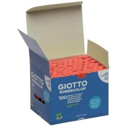 GIOTTO TIZA ROBERCOLOR ROJO ANTIPOLVO CAJA DE 100