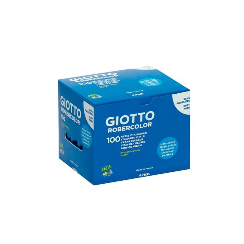 GIOTTO TIZA ROBERCOLOR AZUL ANTIPOLVO CAJA DE 100