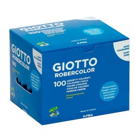 GIOTTO TIZA ROBERCOLOR AZUL ANTIPOLVO CAJA DE 100