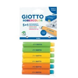 GIOTTO PORTATIZAS DE PLÁSTICO COLORES SURTIDOS BLÍSTER 5+1 UD